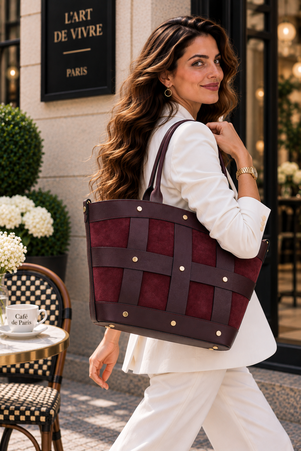Geanta Dama Mare din Piele Naturala 45 x 15 x 31 cm – Spatioasa, Eleganta si cu Bareta Reglabila