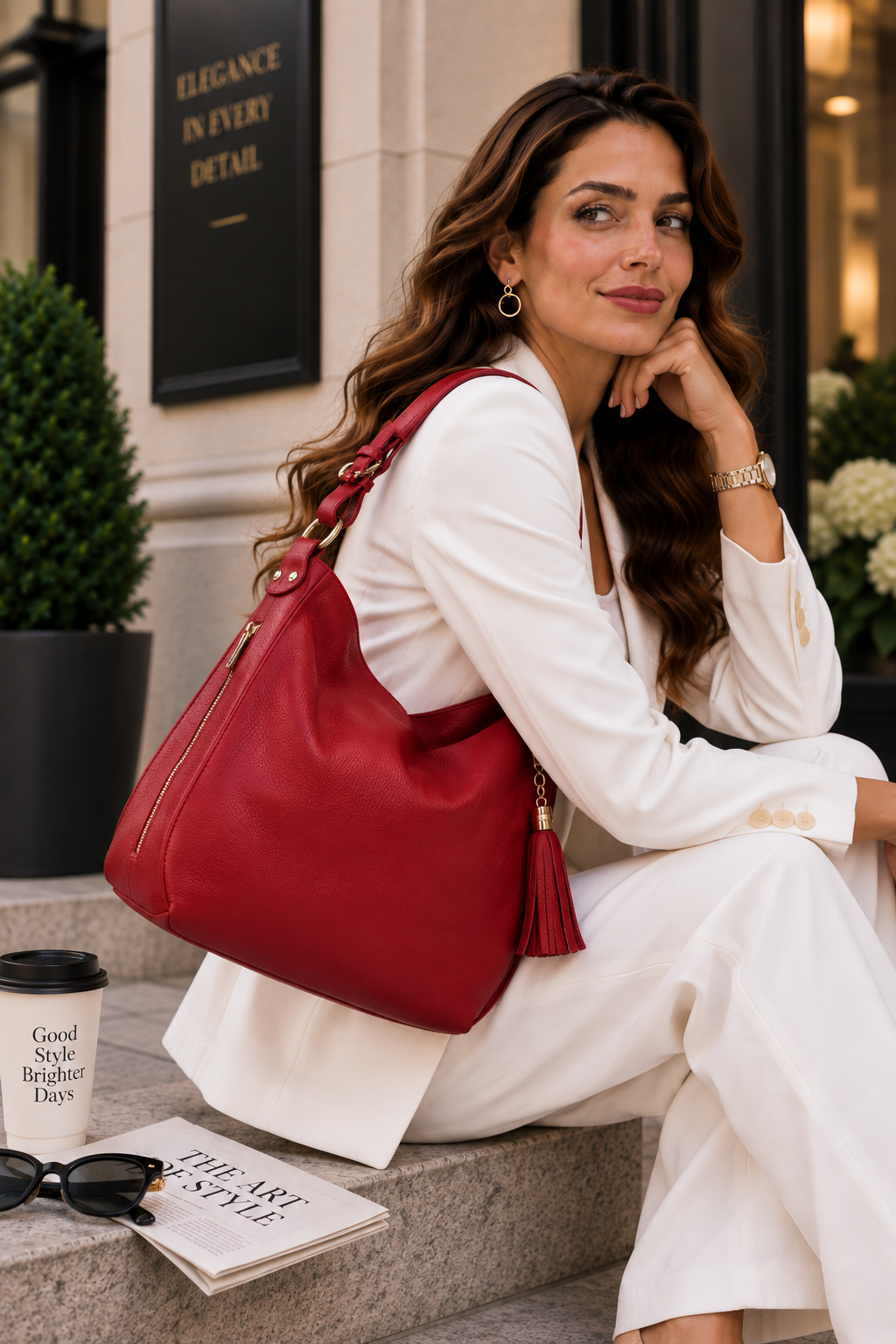 Geanta Dama din Piele Naturala 36 x 15 x 31 cm – Spatioasa, 2 Compartimente si Multiple Buzunare