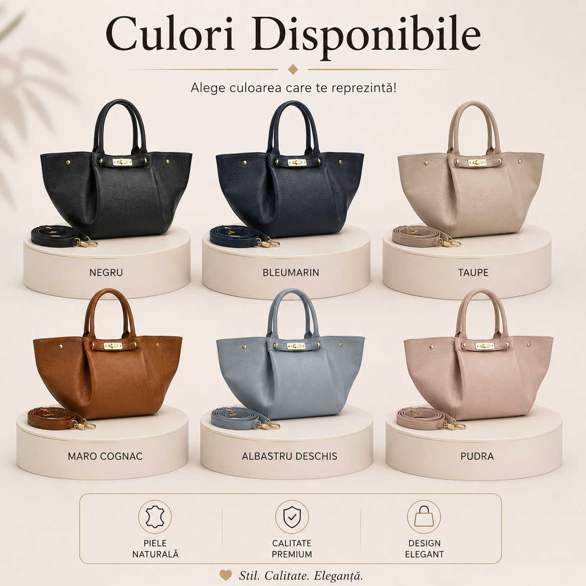 Geanta Dama din Piele Naturala Premium – Eleganta, Incapatoare si Versatila 44x19x21 cm